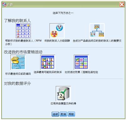 图 1 直销模块选择方法界面