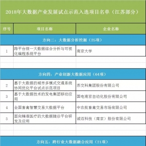 10个项目跻身大数据产业试点