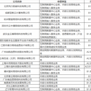 2019年第10批CDN牌照 新增17家获牌企业