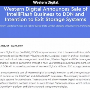 西部数据WD宣布将放弃存储系统业务，DDN首先捡了一个大便宜