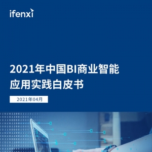 2021年中国BI商业智能 应用实践白皮书